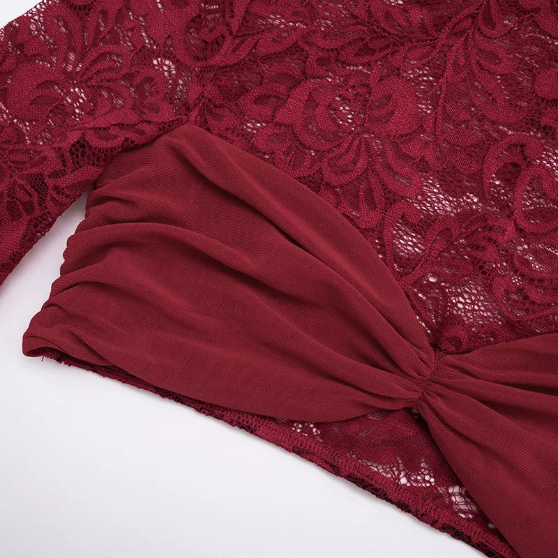 Barely There Lace Panel Skirt Set
