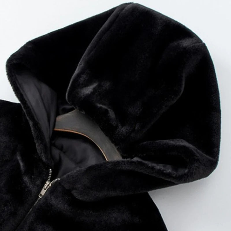 Hooded Faux Fur Jacket