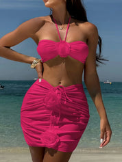 3D Floral Bikini Set