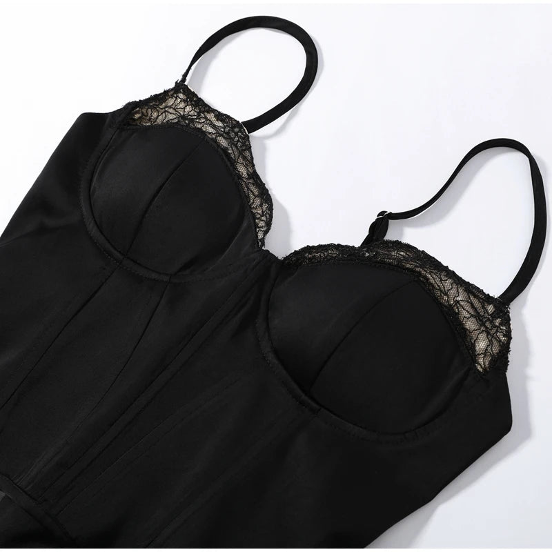 Sexy Lace Patchwork Corset