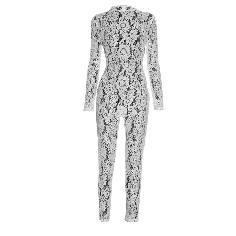 Lace Jacquard Jumpsuit