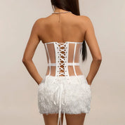 White Fishbone Corset