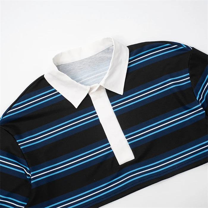 Navy Stripe Rugby Top