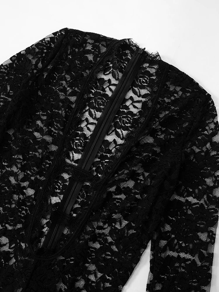 Lacey Deep V-neck Jumpsuit
