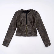 Coco Studded Faux Leather Jacket