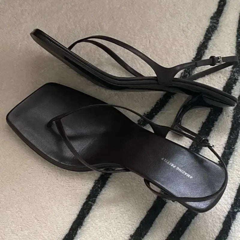 Retro Square Toe Sandals