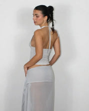 Blair Solid Lace Up Sexy T-shirt