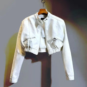 Cropped Motorcycle Jacket