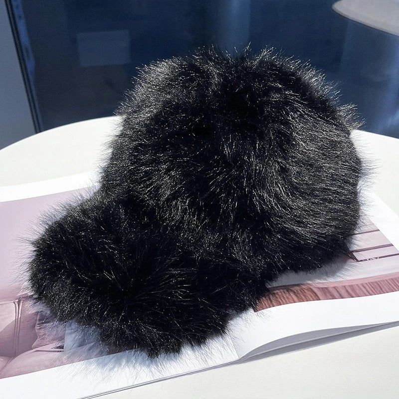 Faux Fur Baseball Cap