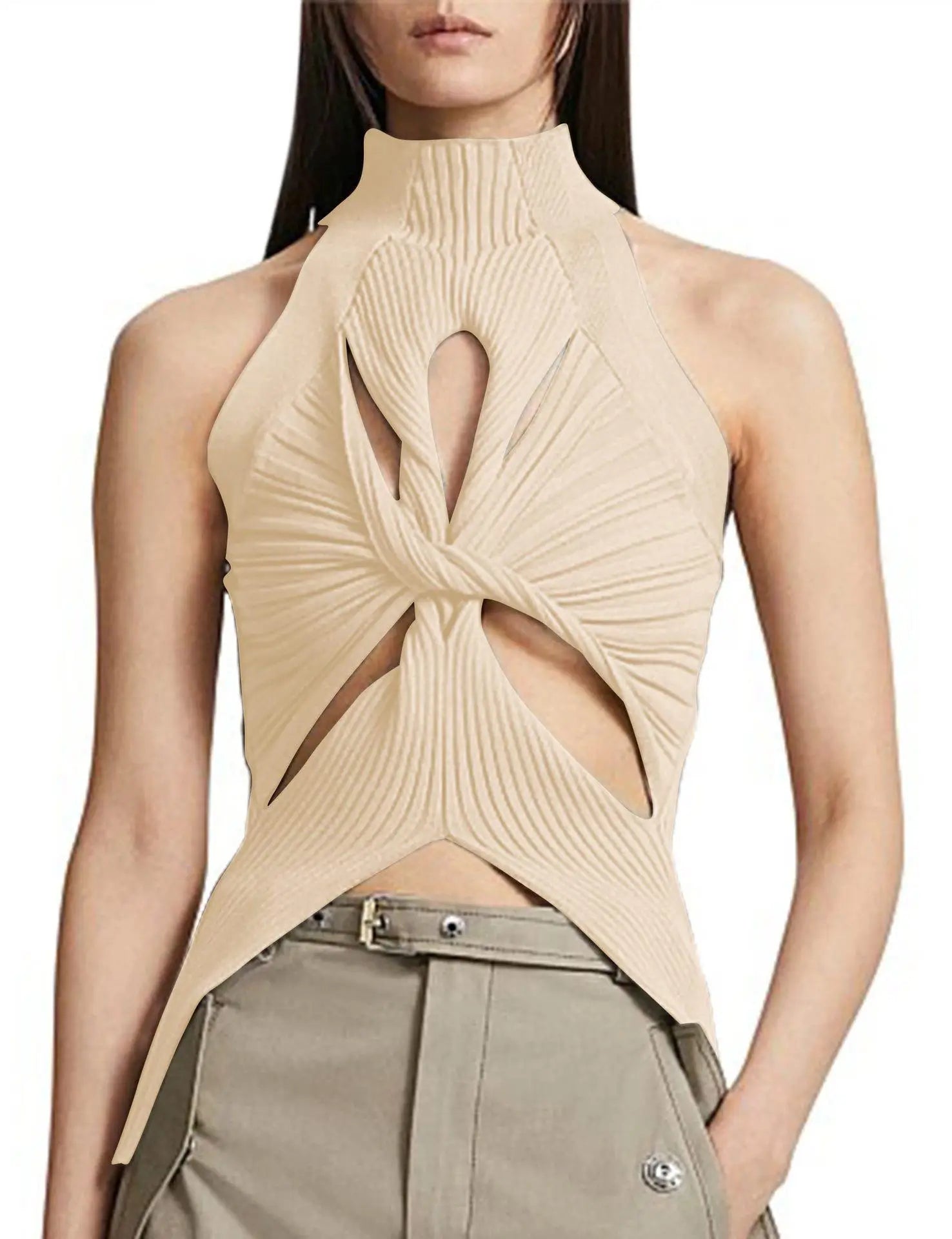 Cut Out Knitted Top