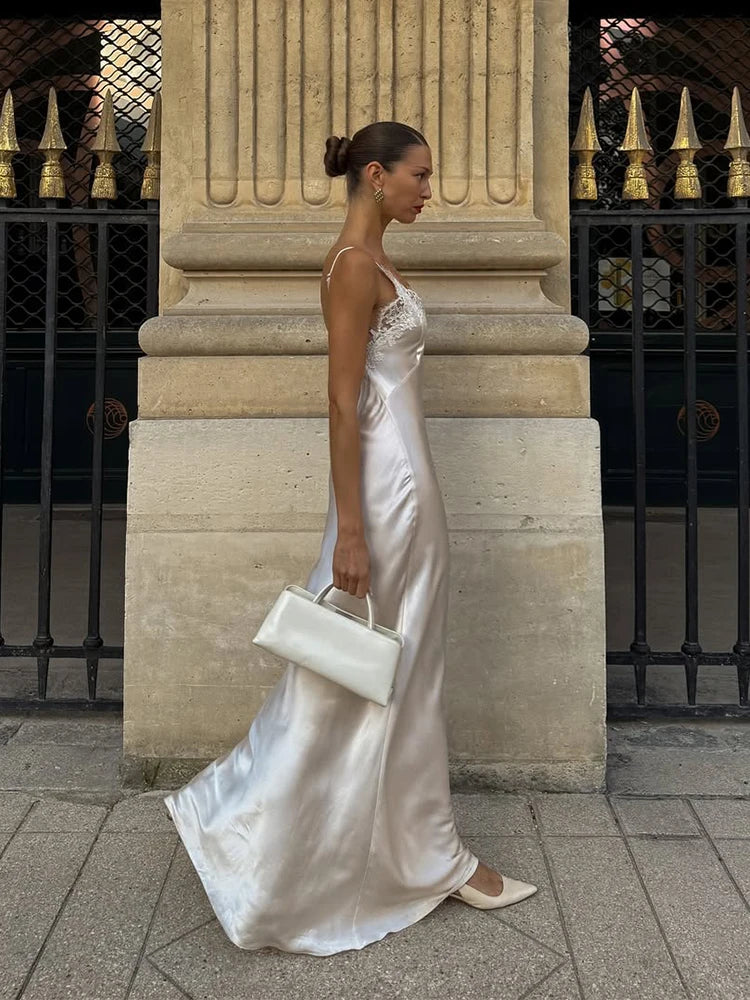 Satin Sling Maxi Dress