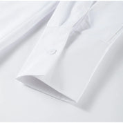 White Collar Lace Up Top