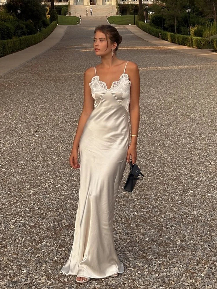 Satin Sling Maxi Dress