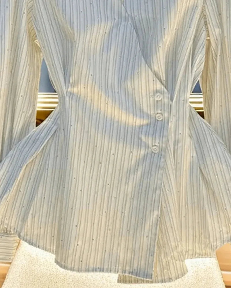 French Striped Long Sleeved Shirt