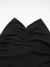 Criss Cross High Neck Knit Top