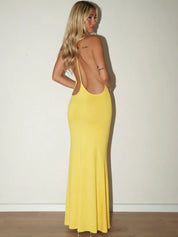 Santorini Backless Maxi Dress