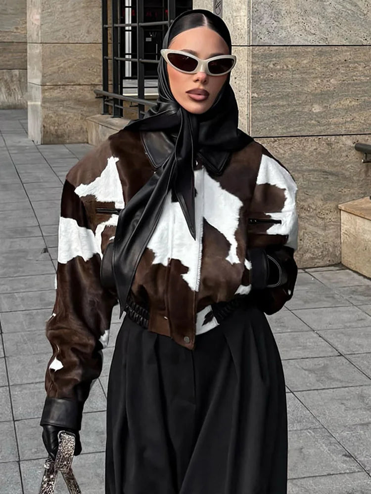 Cropped Cow Hyde Jacket