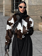 Cropped Cow Hyde Jacket
