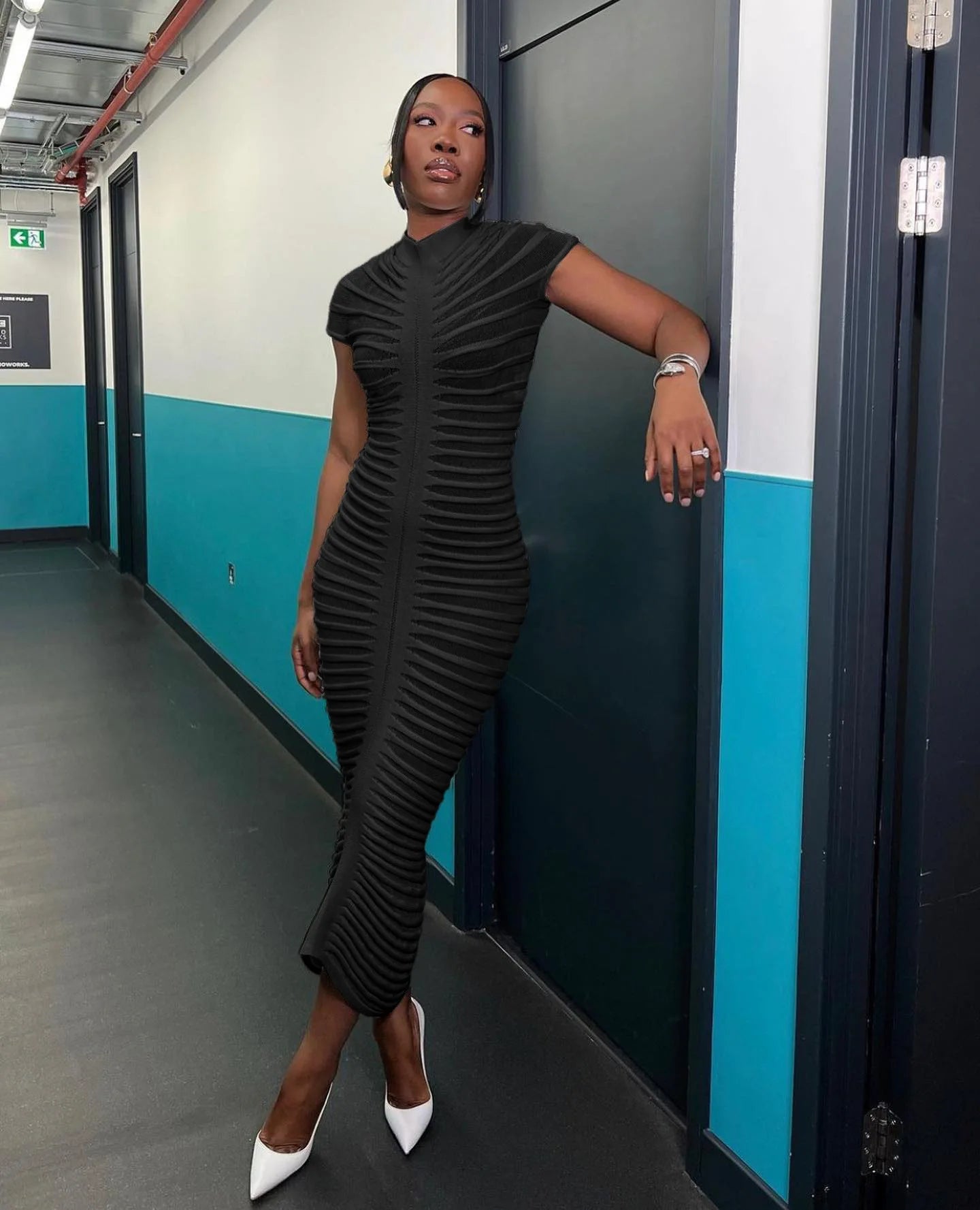 Panel Knit Dress