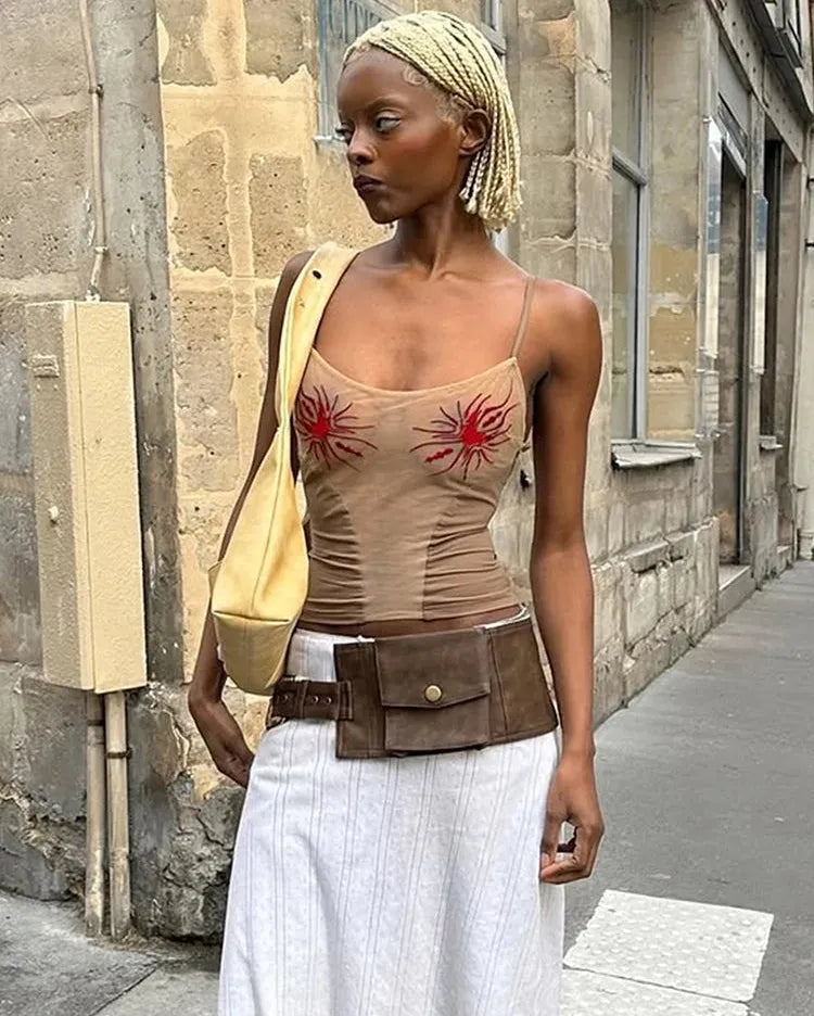 Red Sun Camisole Top