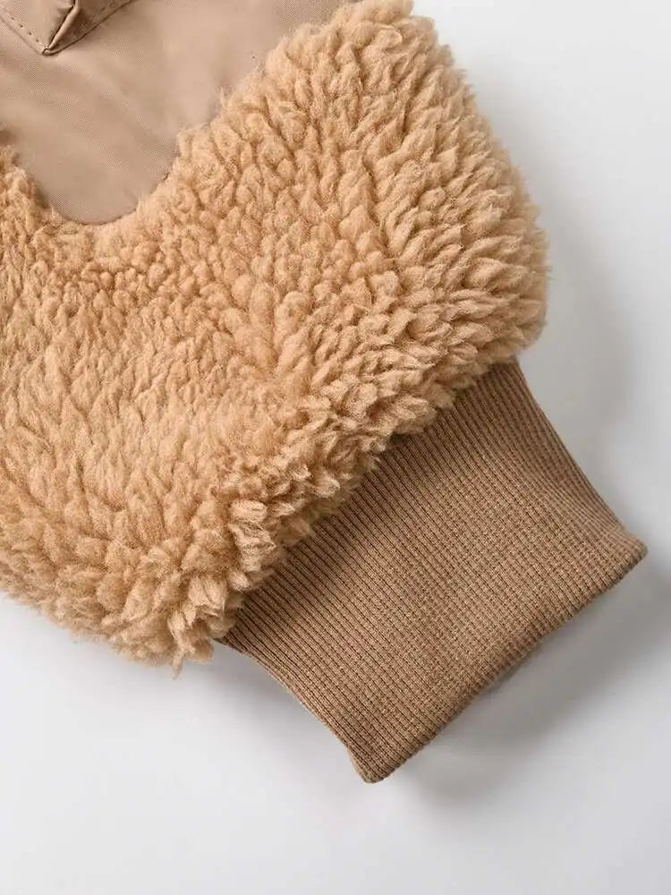 Caramel Cropped Cargo Jacket