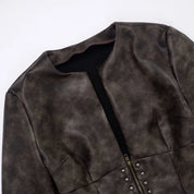 Coco Studded Faux Leather Jacket
