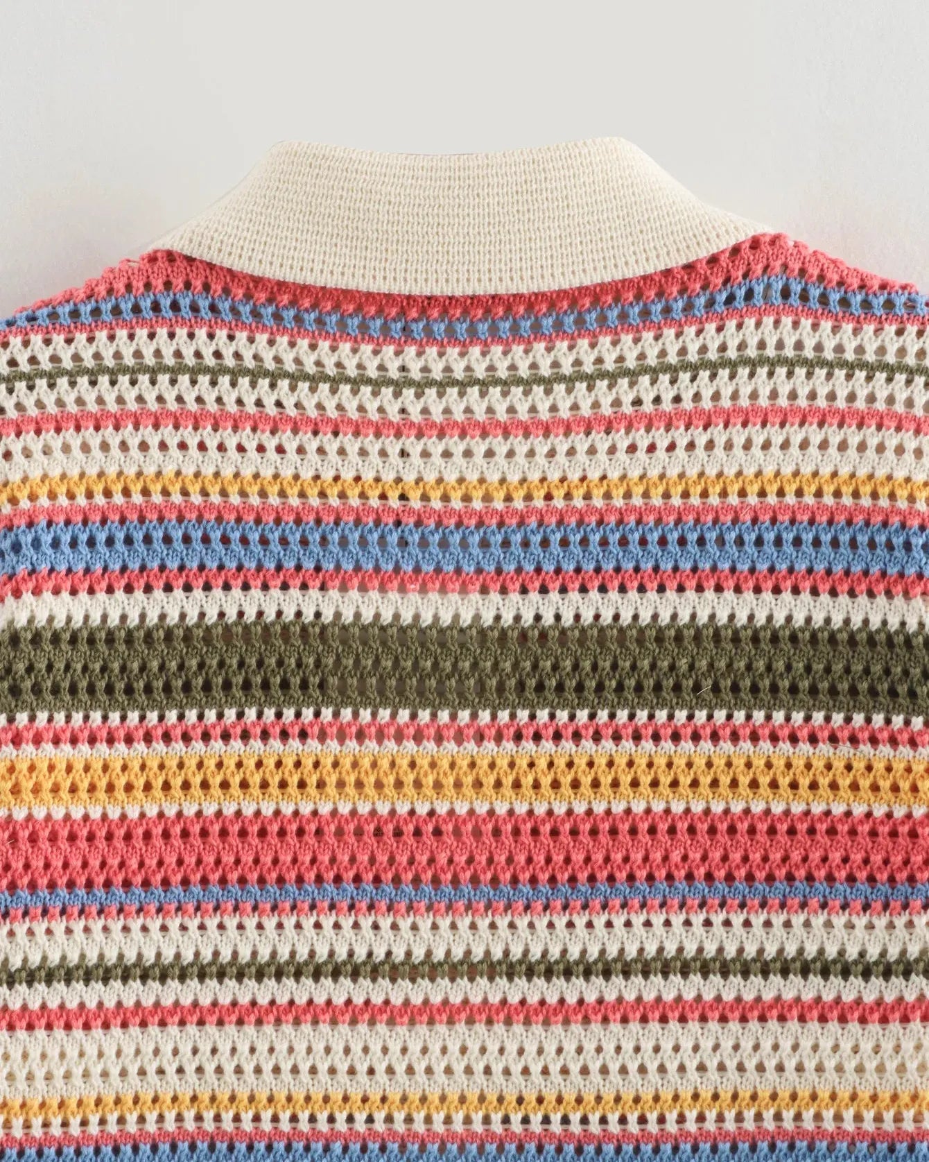 Striped Knit Two Piece Short Set