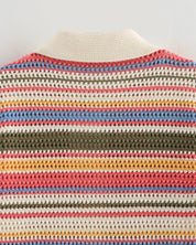 Striped Knit Two Piece Short Set