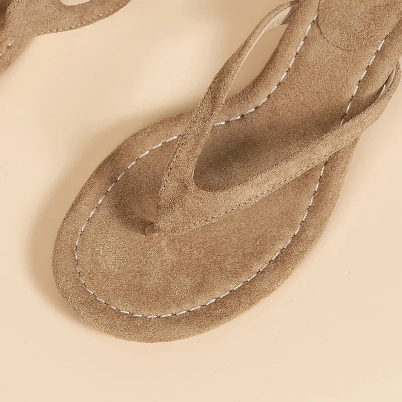 Suede Thong Sandals