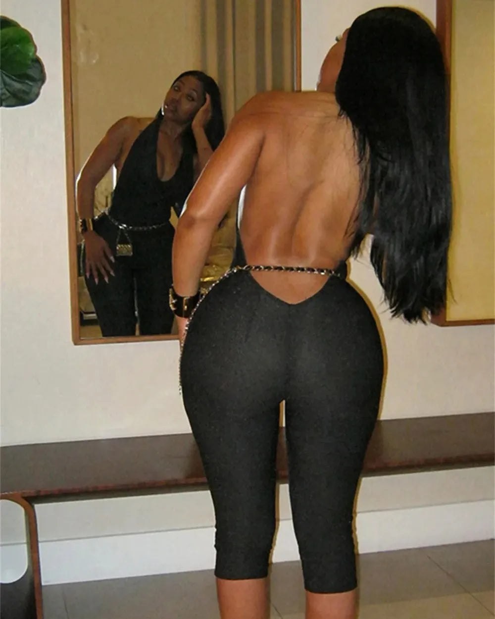 Capri Deep V Halter Jumpsuit