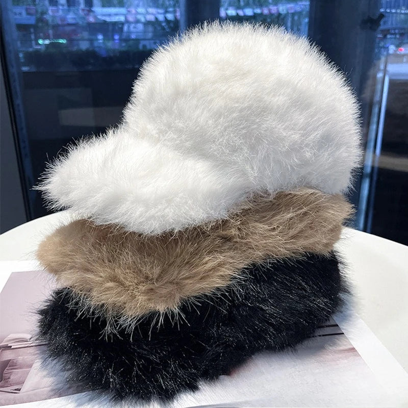 Faux Fur Baseball Cap