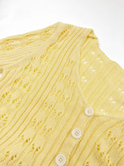 Bellz V-Neck Knit Crop Cardigan