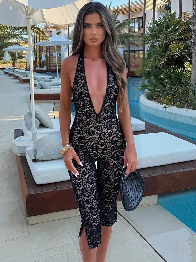 Paisley Capri Jumpsuit