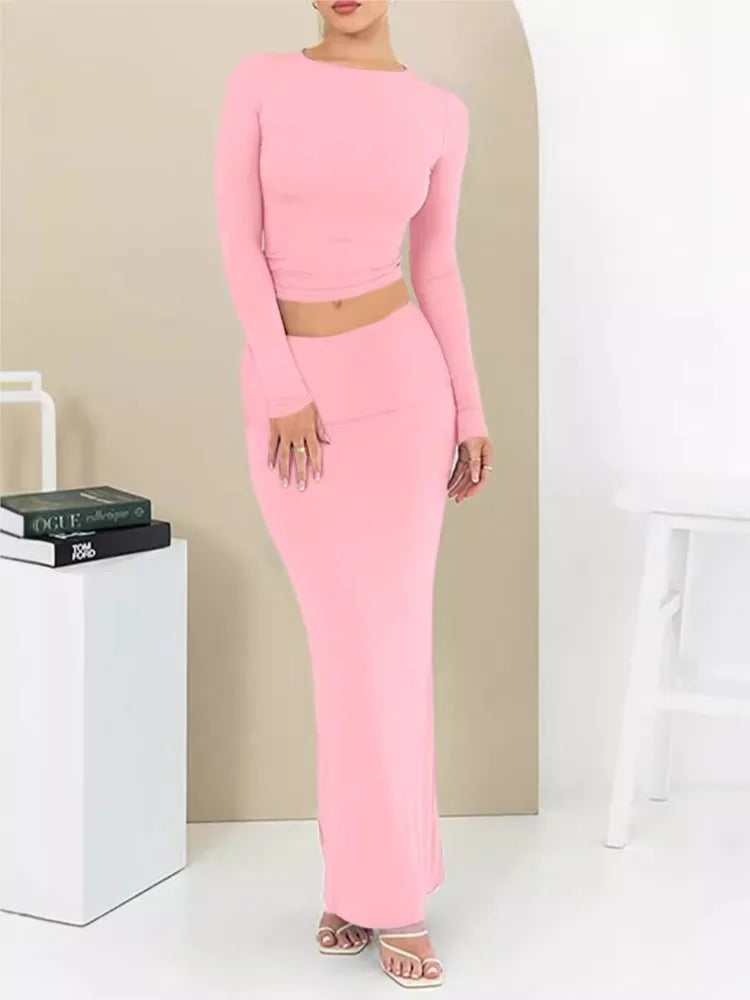 2 Piece Maxi Skirt Set