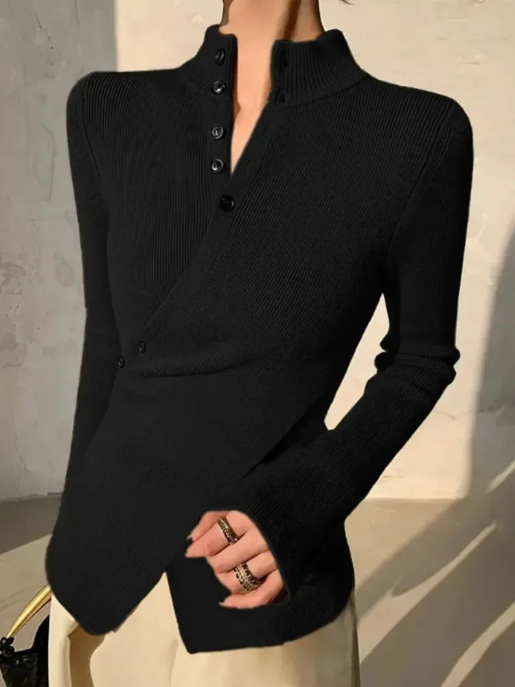Knitted Wrap Sweater