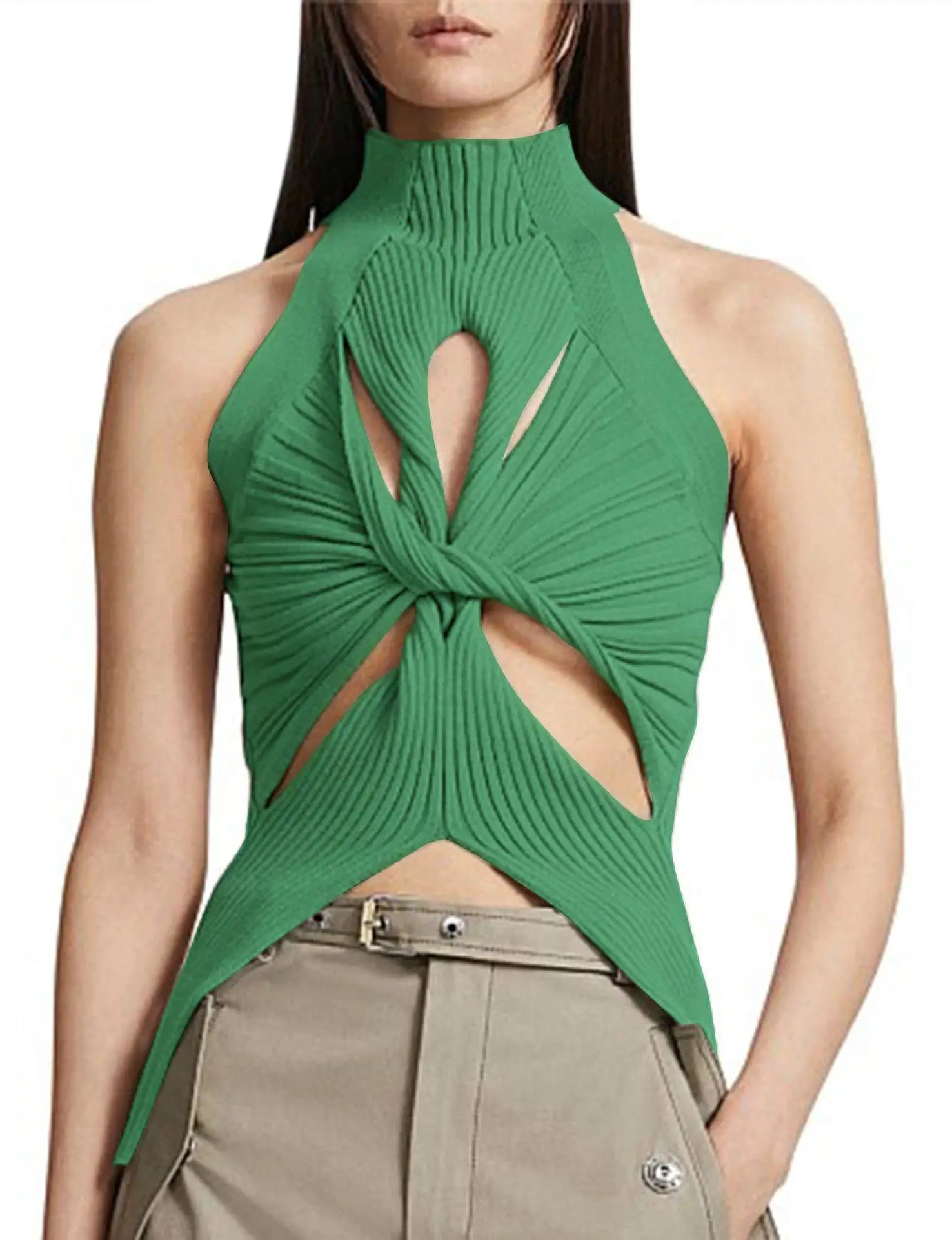 Cut Out Knitted Top