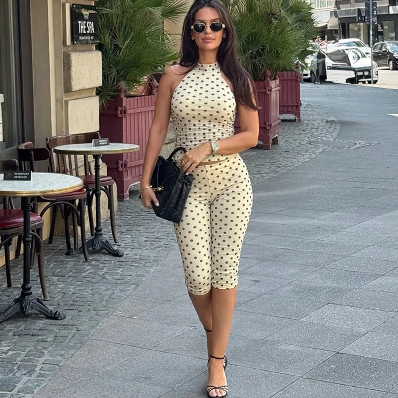 Polka Dot Capri Pants