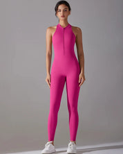 Racerback Zip Up Jumpsuit