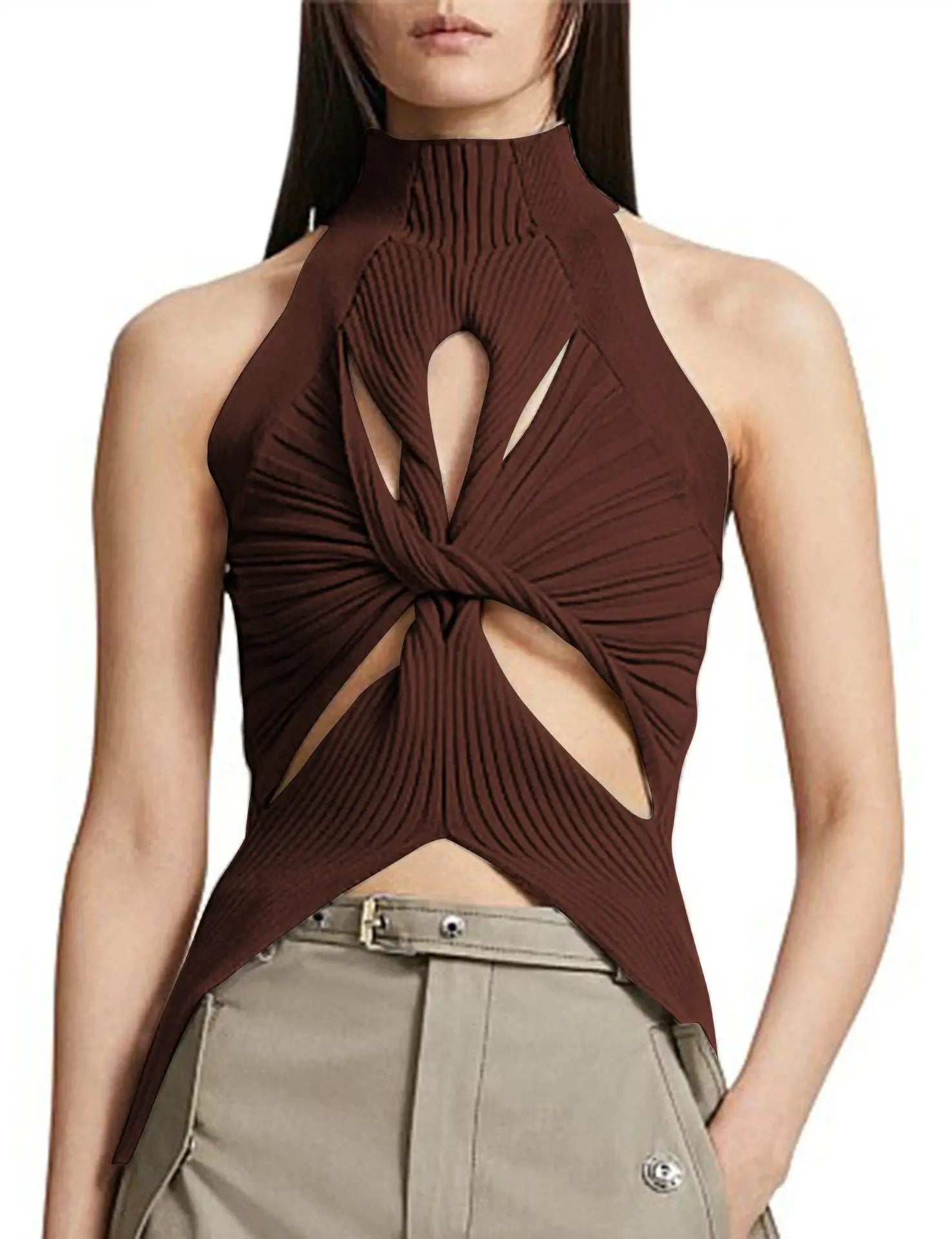 Cut Out Knitted Top