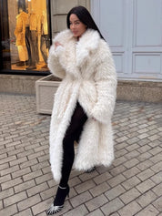 Plush Faux Fur Maxi Coat