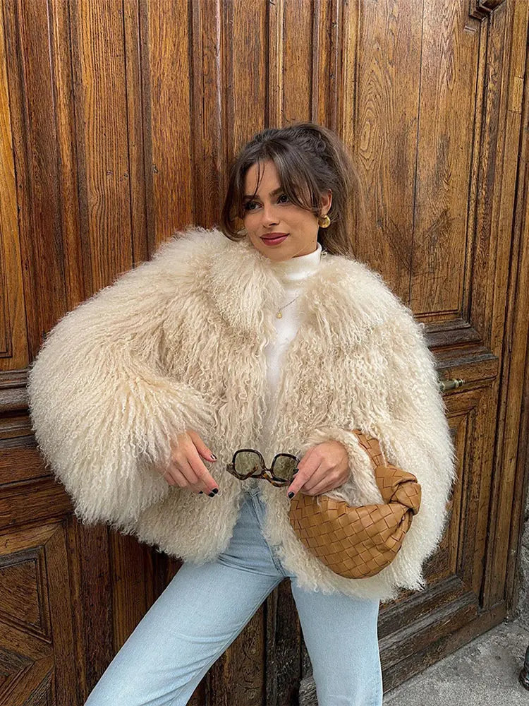 Chic Fluffy Faux Fur Coat