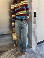 Knit Stripe Cardigan