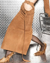 Coco Suede Cut Out Skirt