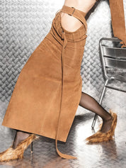 Coco Suede Cut Out Skirt