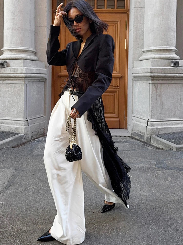 Lace Embroidered Blazer