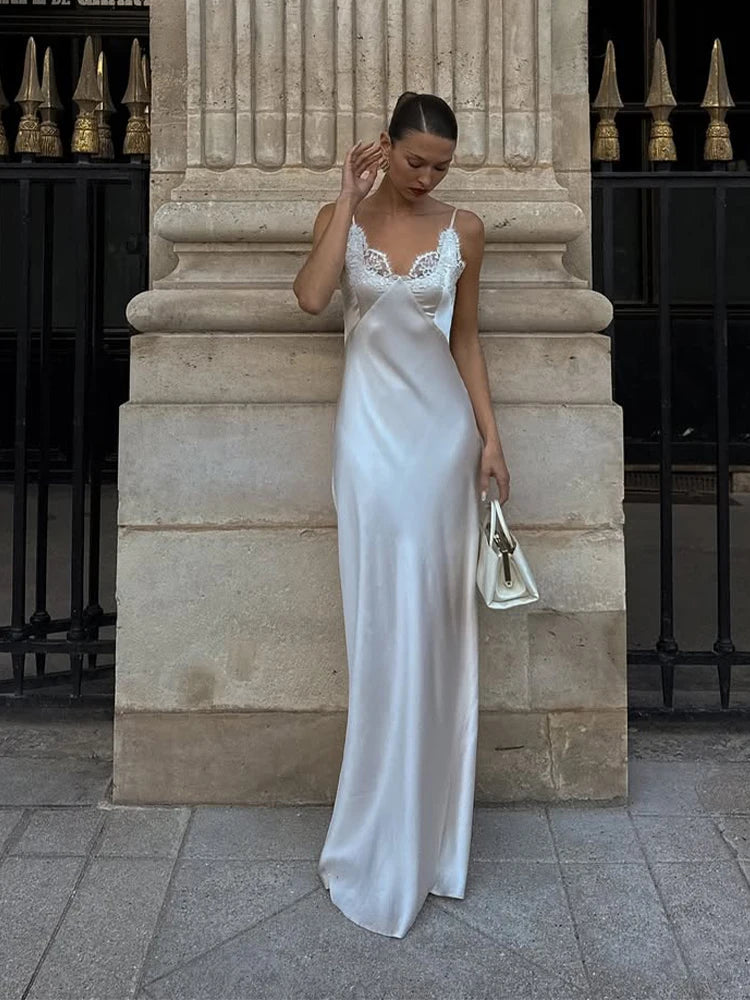 Satin Sling Maxi Dress