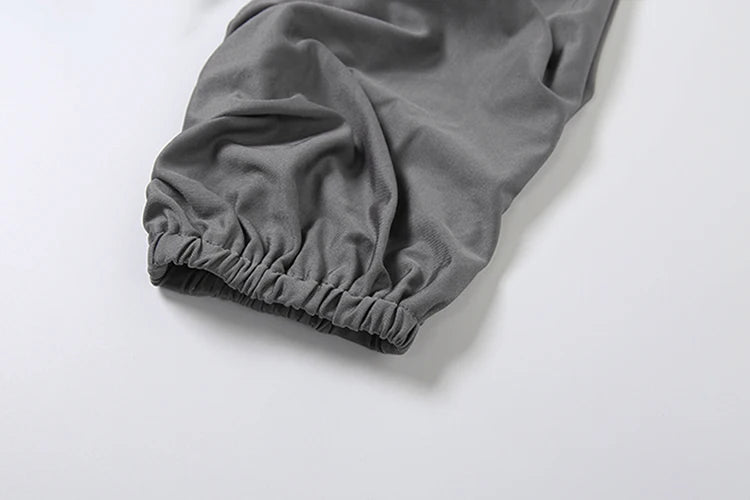 Charcoal Draped Mini Skirt Set