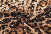 Leopard Sequin Midi Tube Dress