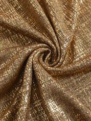 Gold Off Shoulder Mini Dress
