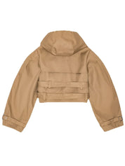 Double Buckle Cropped Trench Coat